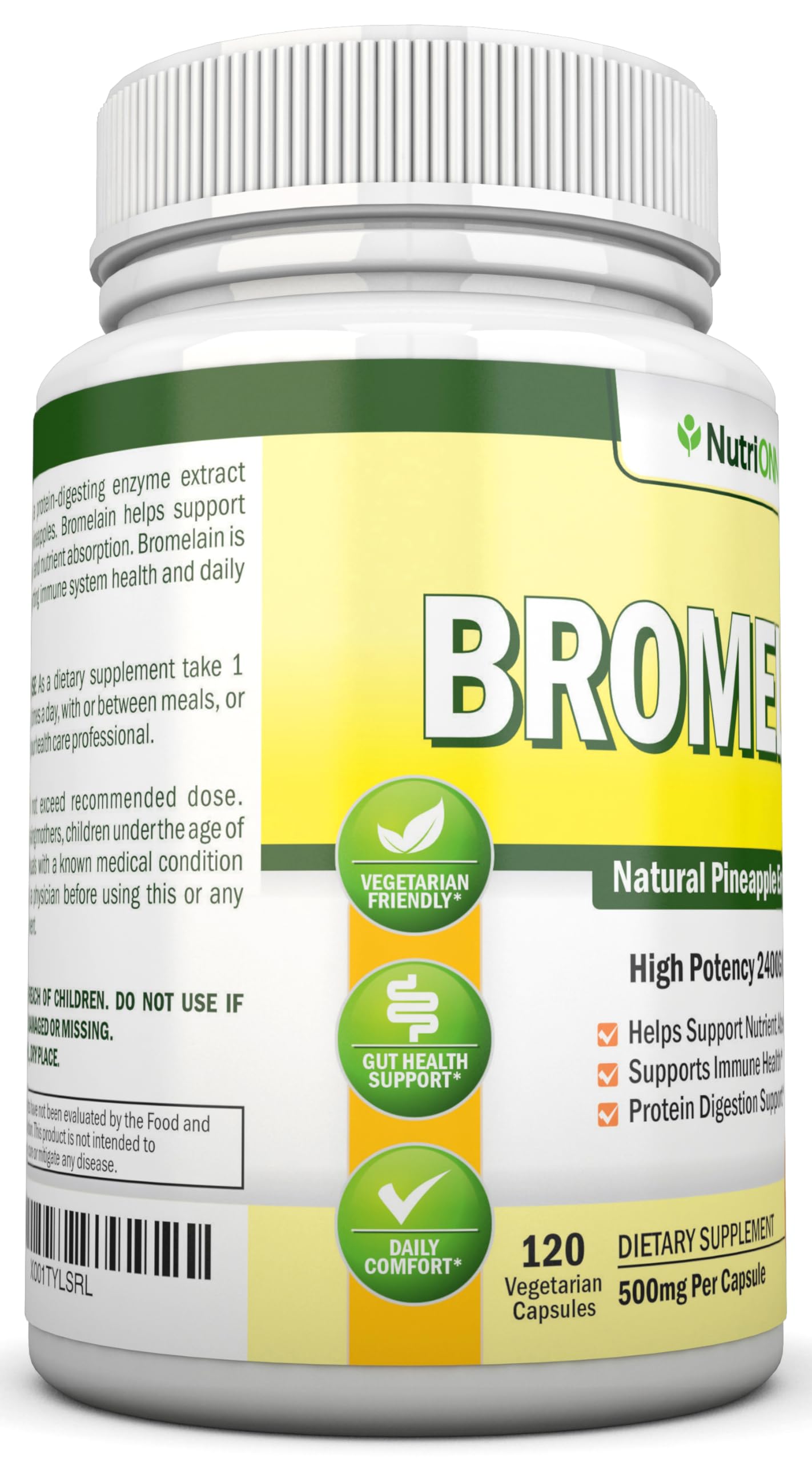 NutriONN Bromelain pineapple-origin source highlighting natural enzyme from real fruit