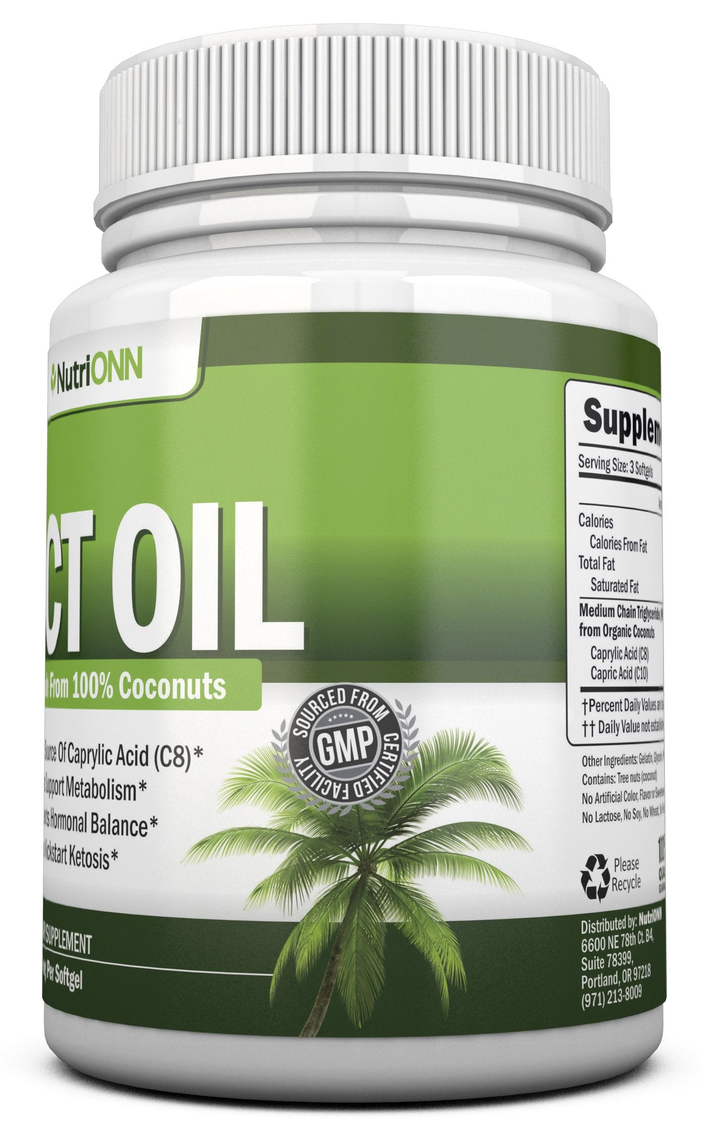 NutriONN MCT Oil being added to coffee for a quick boost