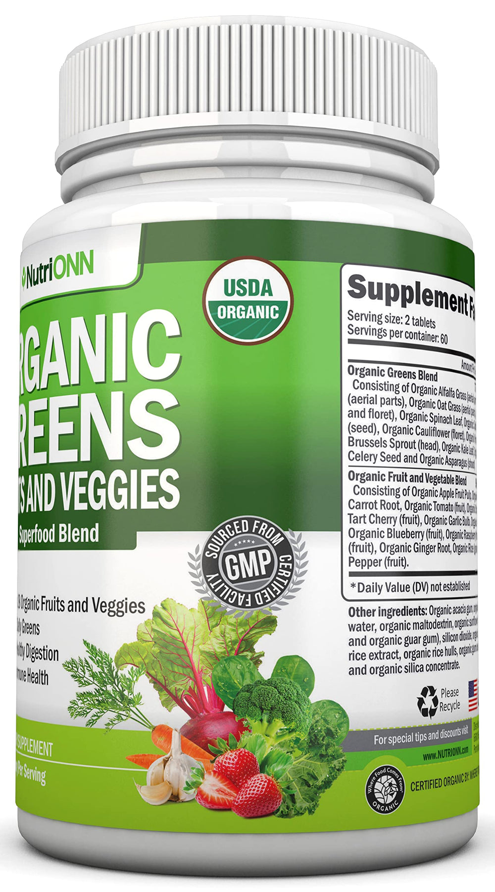 NutriONN vegan organic formula for plant-based nutrition.