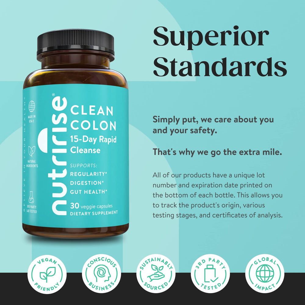 NutriRise packaging and product shot demonstrating convenient daily capsules.
