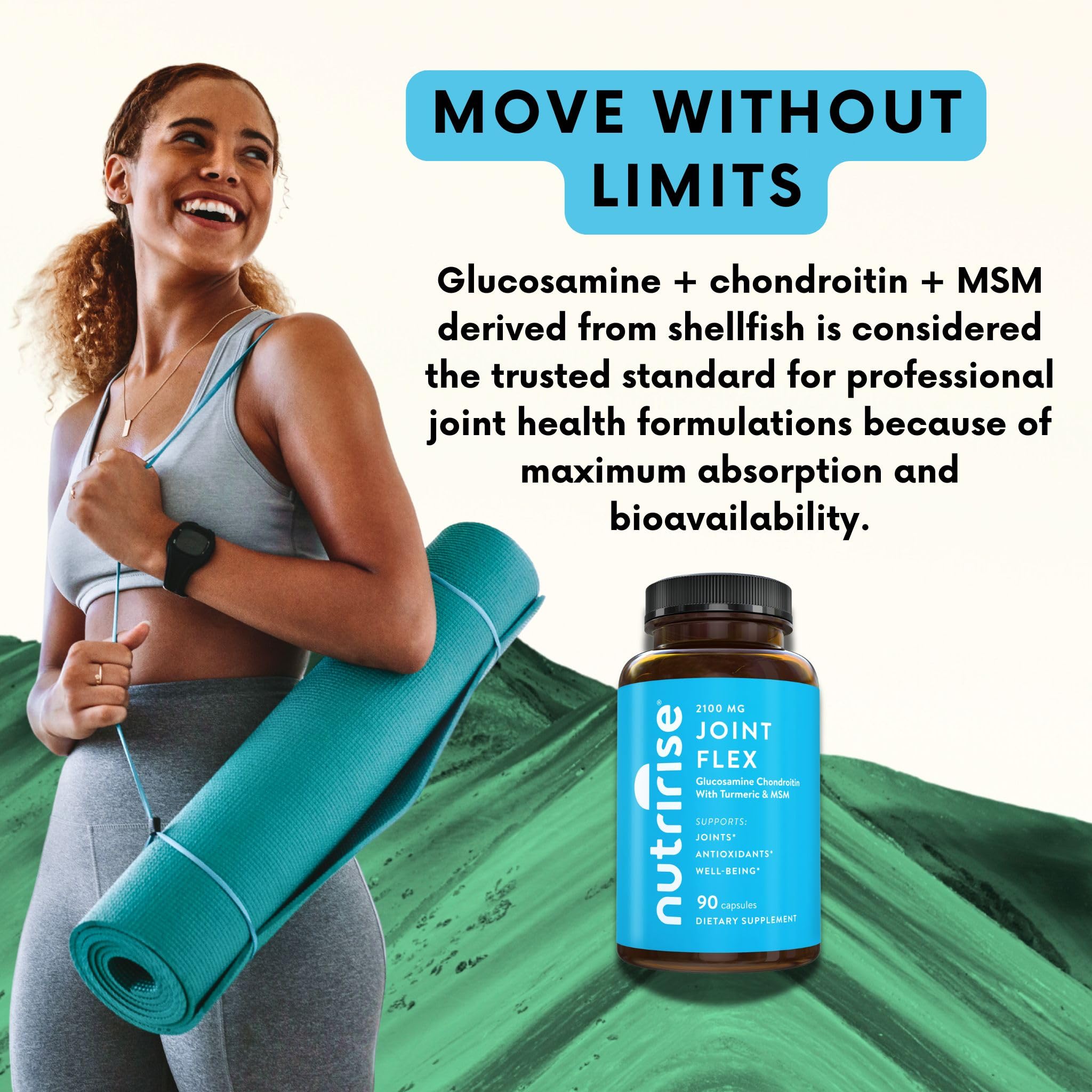 NutriRise Quercetin Bromelain mix showcases comprehensive joint nutrition.