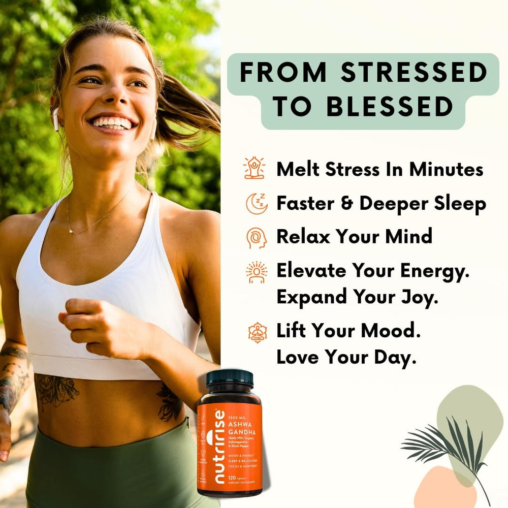 NutriRise root-only extract emphasizes pure adaptogen for balance.