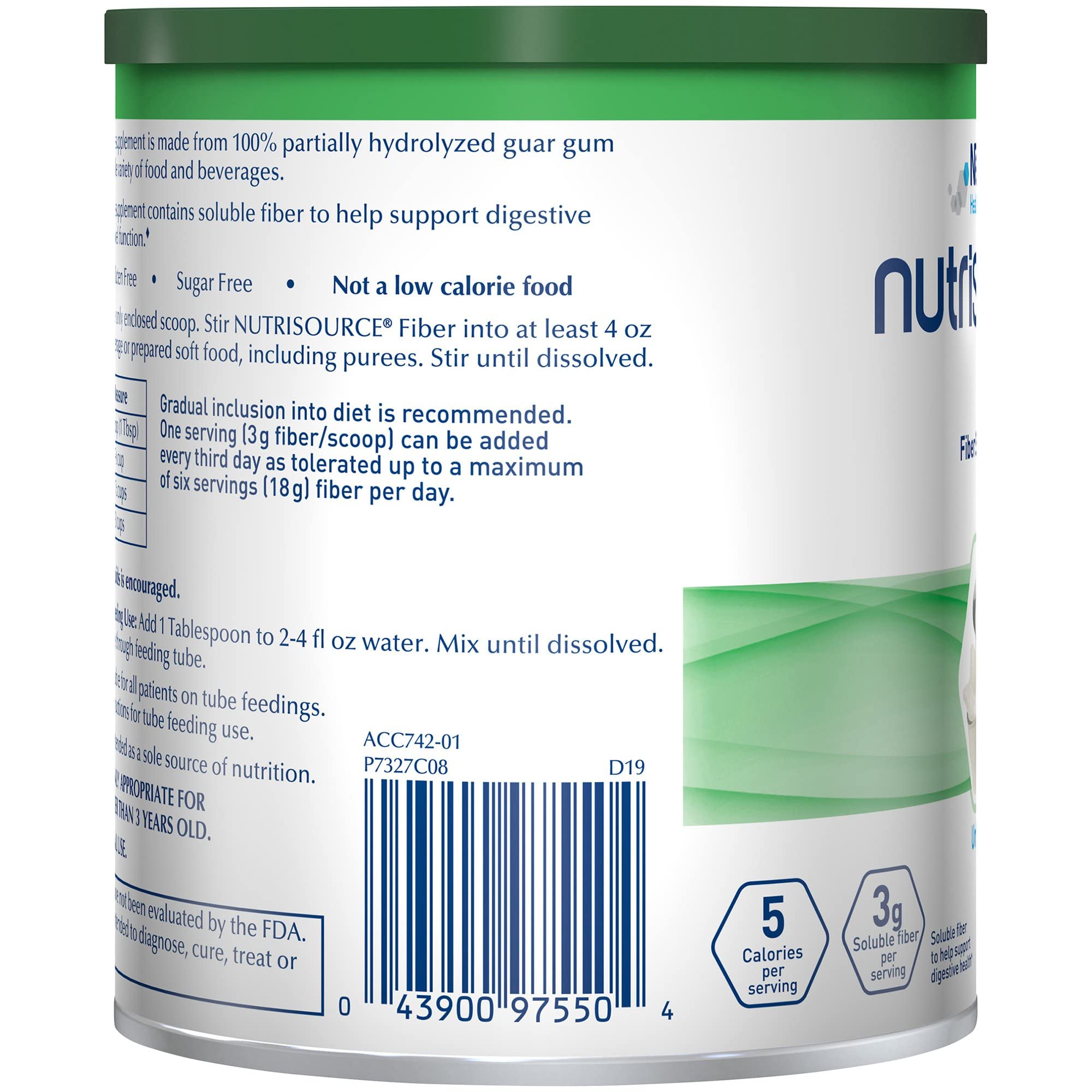 Nutrisource Fiber Powder packaging showing 4-pack option