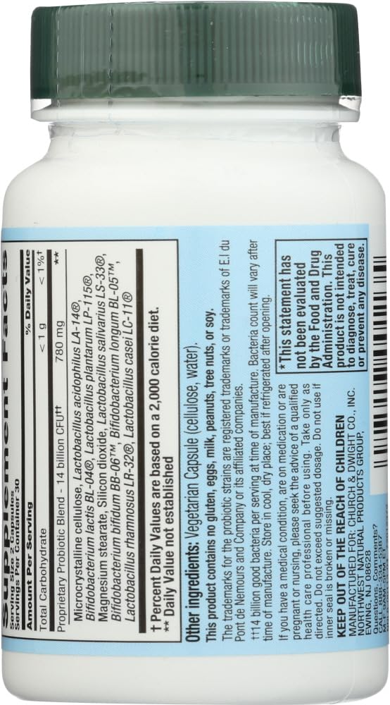 Nutrition Now PB 8 probiotic label emphasizing dairy-free, gluten-free, soy-free formula