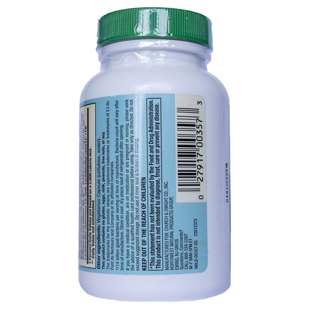 Nutrition Now PB8 Acidophilus Veg with prebiotic inulin detail.