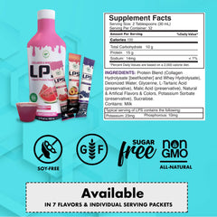 Nutritional Designs LPS label shows clean, sugar-free ingredients and non-GMO status