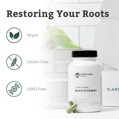 Nutritional Roots fermentation process imagery emphasizes enhanced absorption