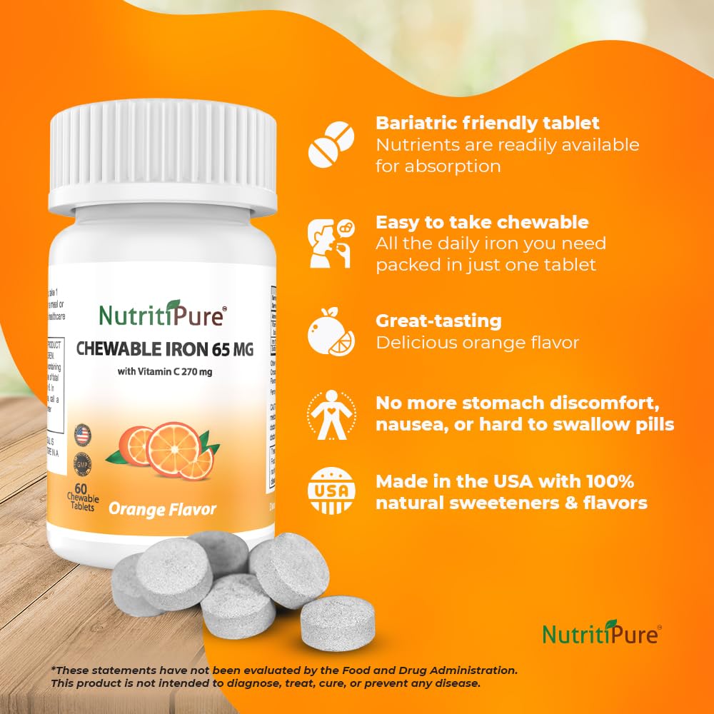 NutritiPure vitamin C 270 mg emphasis supports iron uptake