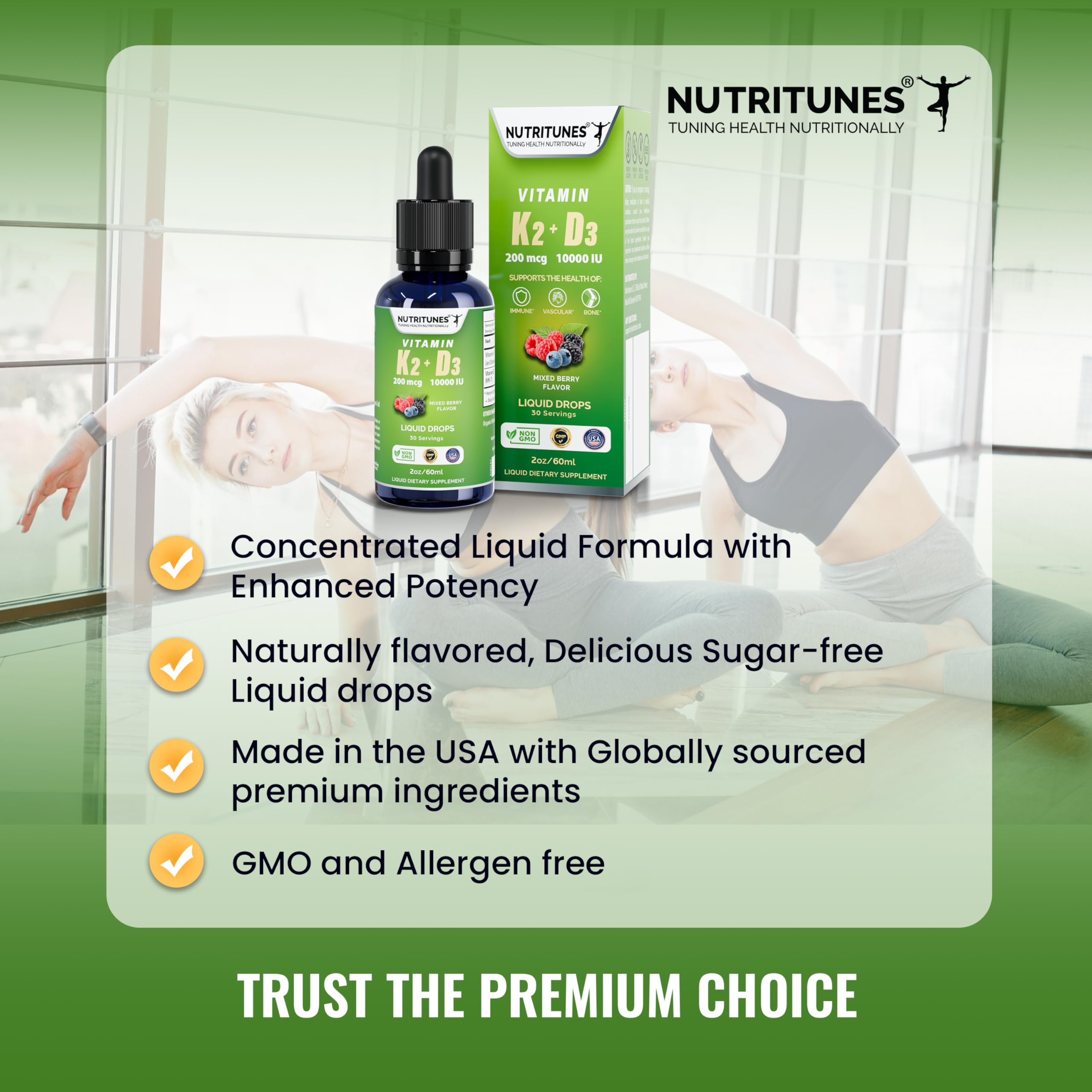 Cuentagotas preciso para medir 2 ml diarios de Nutritunes K2 D3.