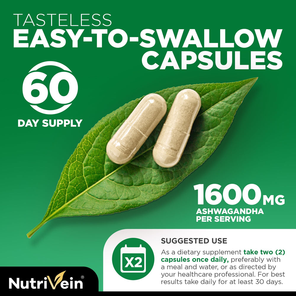 Nutrivein Ashwagandha morning evening routine setup for consistency.
