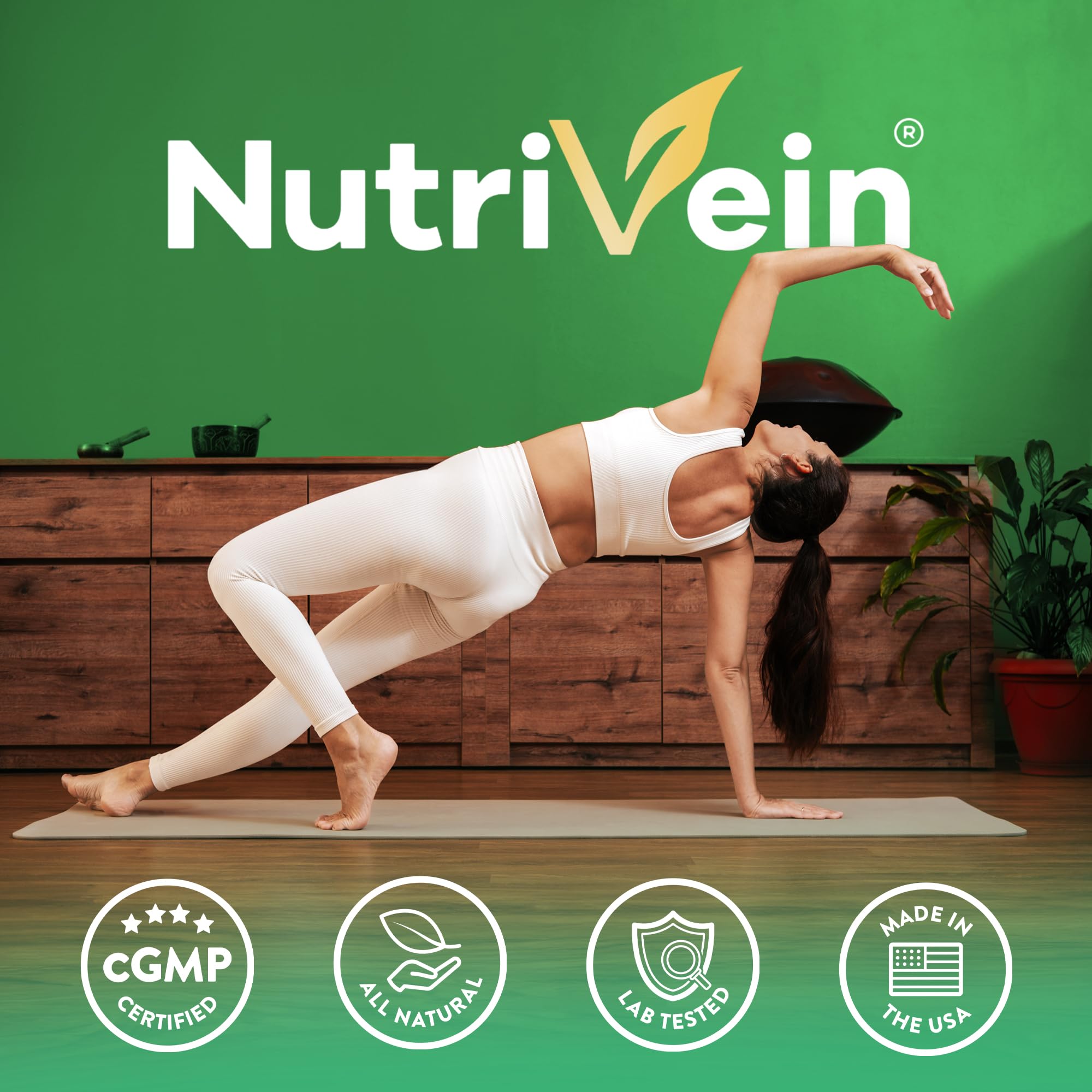 Nutrivein Ashwagandha vegan capsules ready for daily wellness ritual.