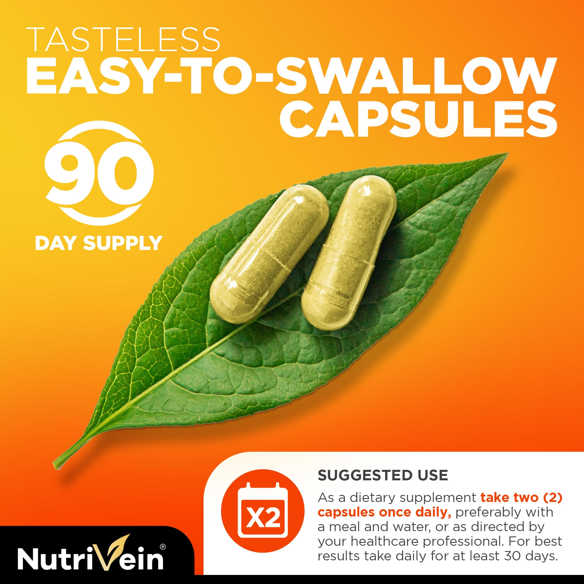 Nutrivein liposomal vitamin C capsules close-up showing capsule design.
