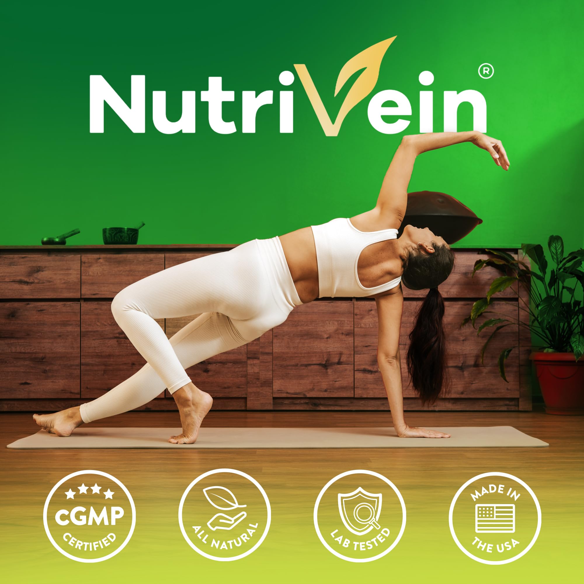 Nutrivein packaging front showing comprehensive multivitamin benefits at a glance.