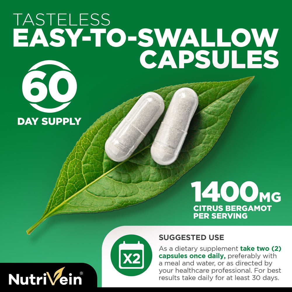 Nutrivein Citrus Bergamot box and bottle presentation for trust