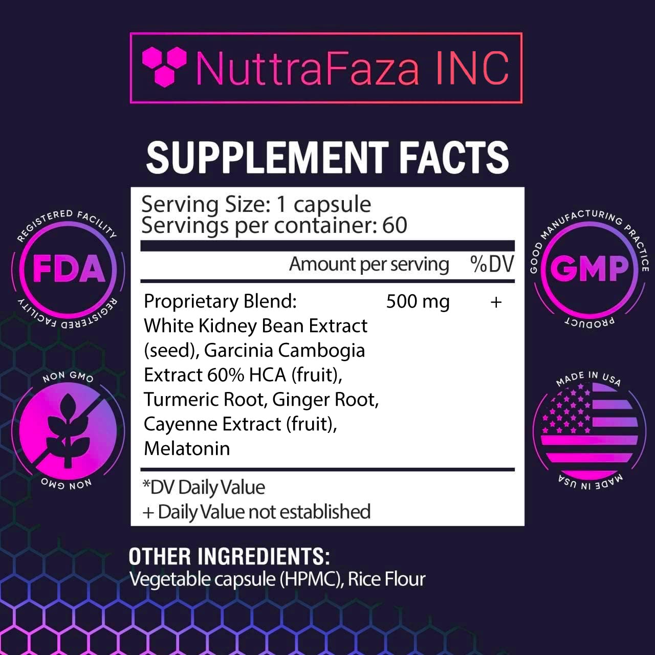 NuttraFaza INC night time weight loss pills capsules in hand suggest simple nightly routine