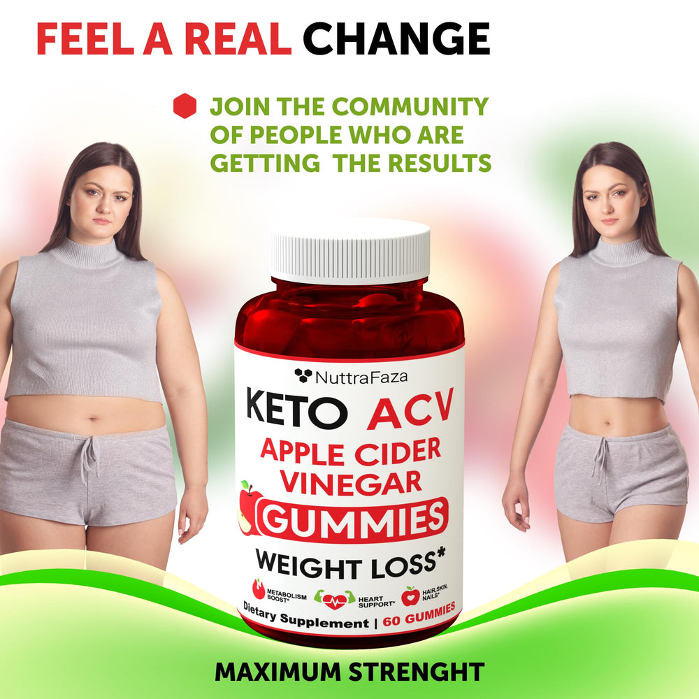 NuttraFaza Keto ACV Gummies label highlights vegan and gluten-free formula.