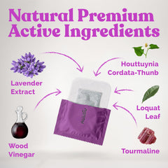Nuubu Lavender Foot Pads self-adhesive close-up demonstrates secure, easy wear.