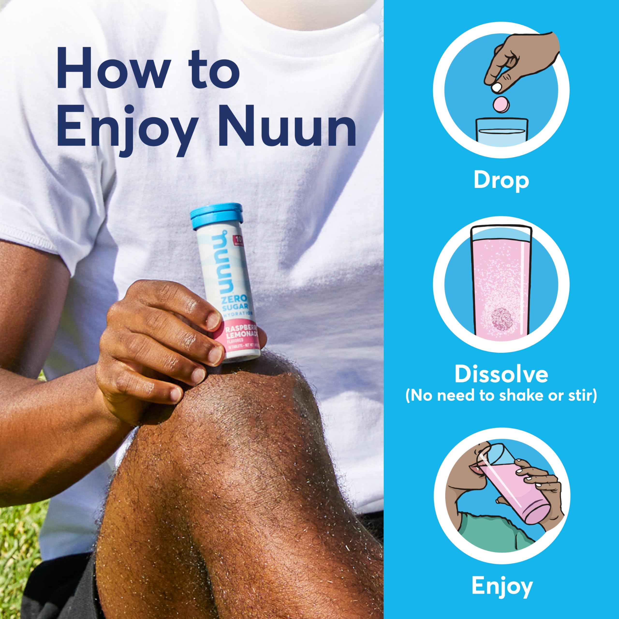 Nuun Energy Berry Blast glass with water illustrates refreshing hydration during workouts.