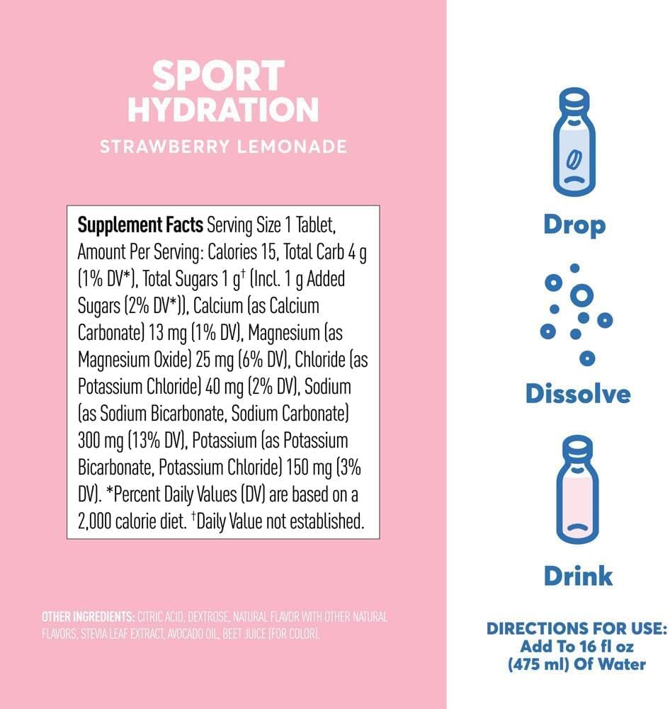 Nuun Hydration Active Strawberry Lemonade drink after dissolving, tasting refreshing