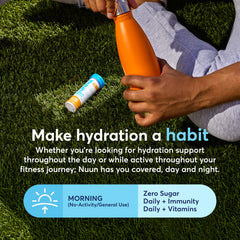 Nuun Immunity packaging designed for travel and gym sessions.
