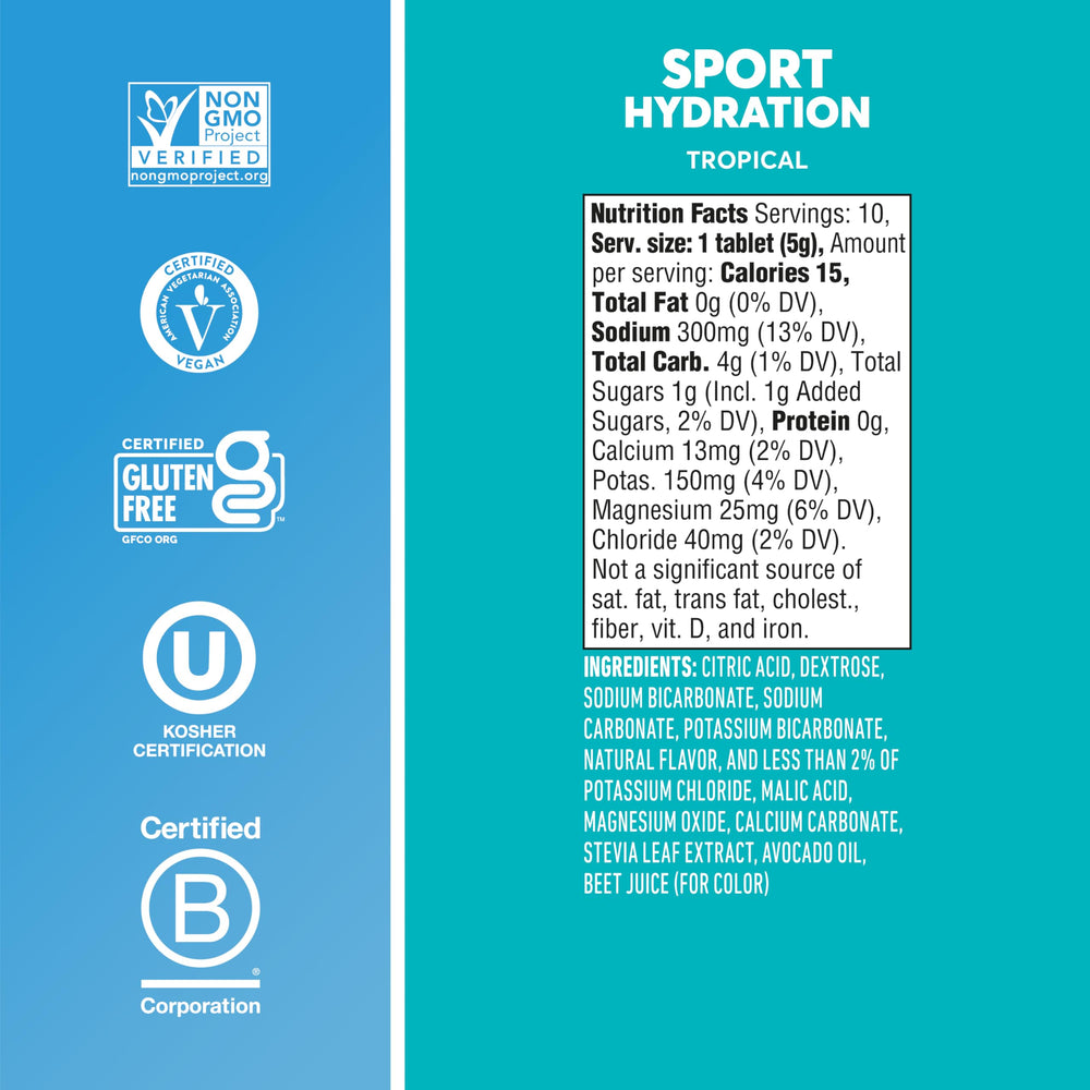Nuun Sport bottle with tablets ready for gym bag hydration