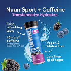 Nuun Sport electrolytes five key minerals shown for training hydration.