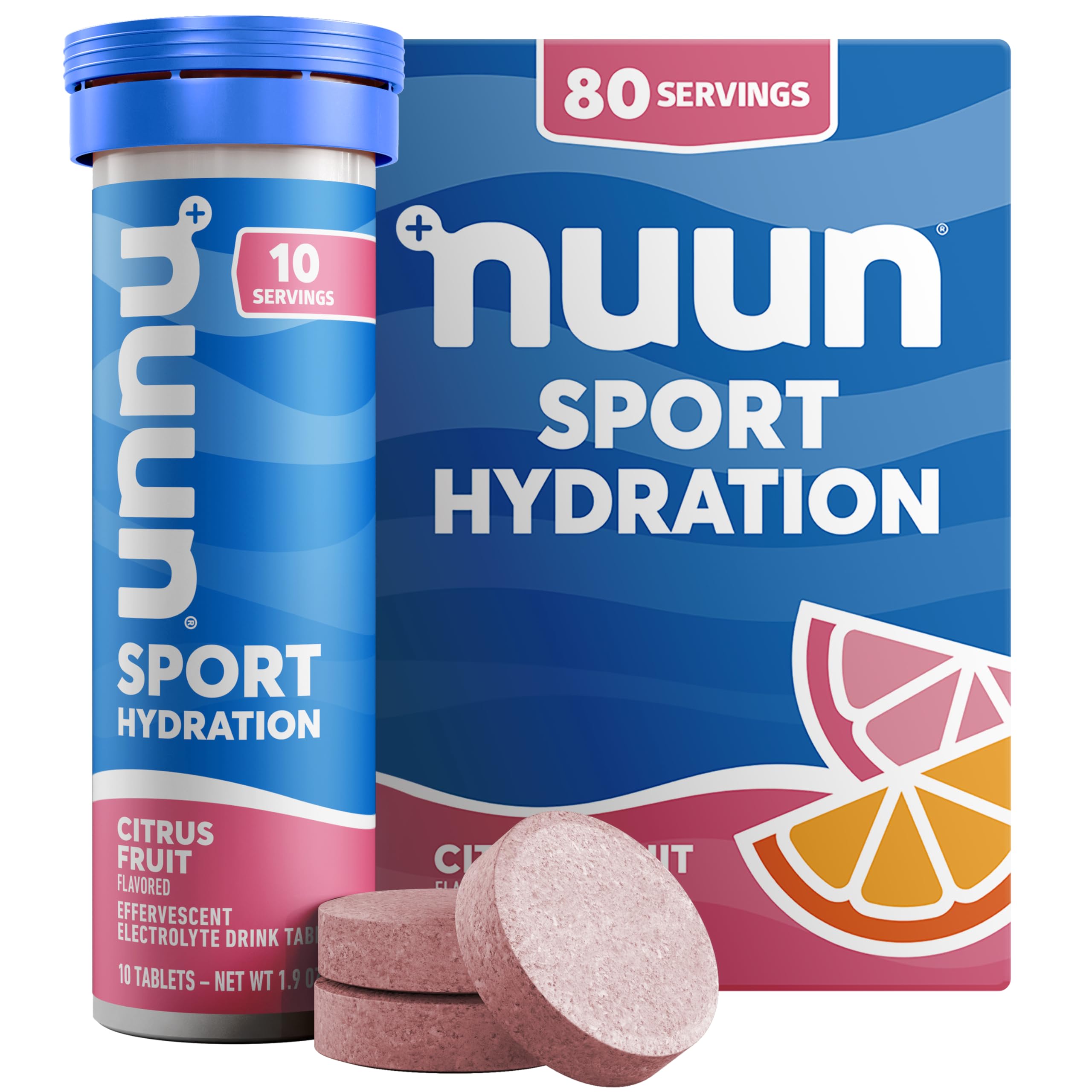 Nuun Sport tablets dissolving in water for quick hydration