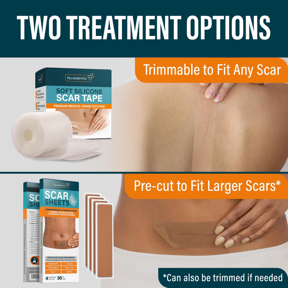 NUVADERMIS reusable silicone patch provides ongoing scar care.