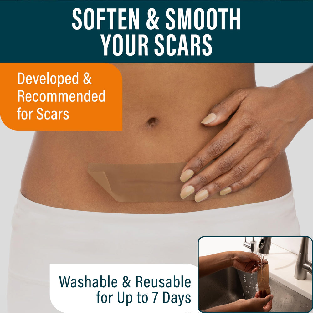 NUVADERMIS silicone scar sheet breathable soft wear for all-day comfort
