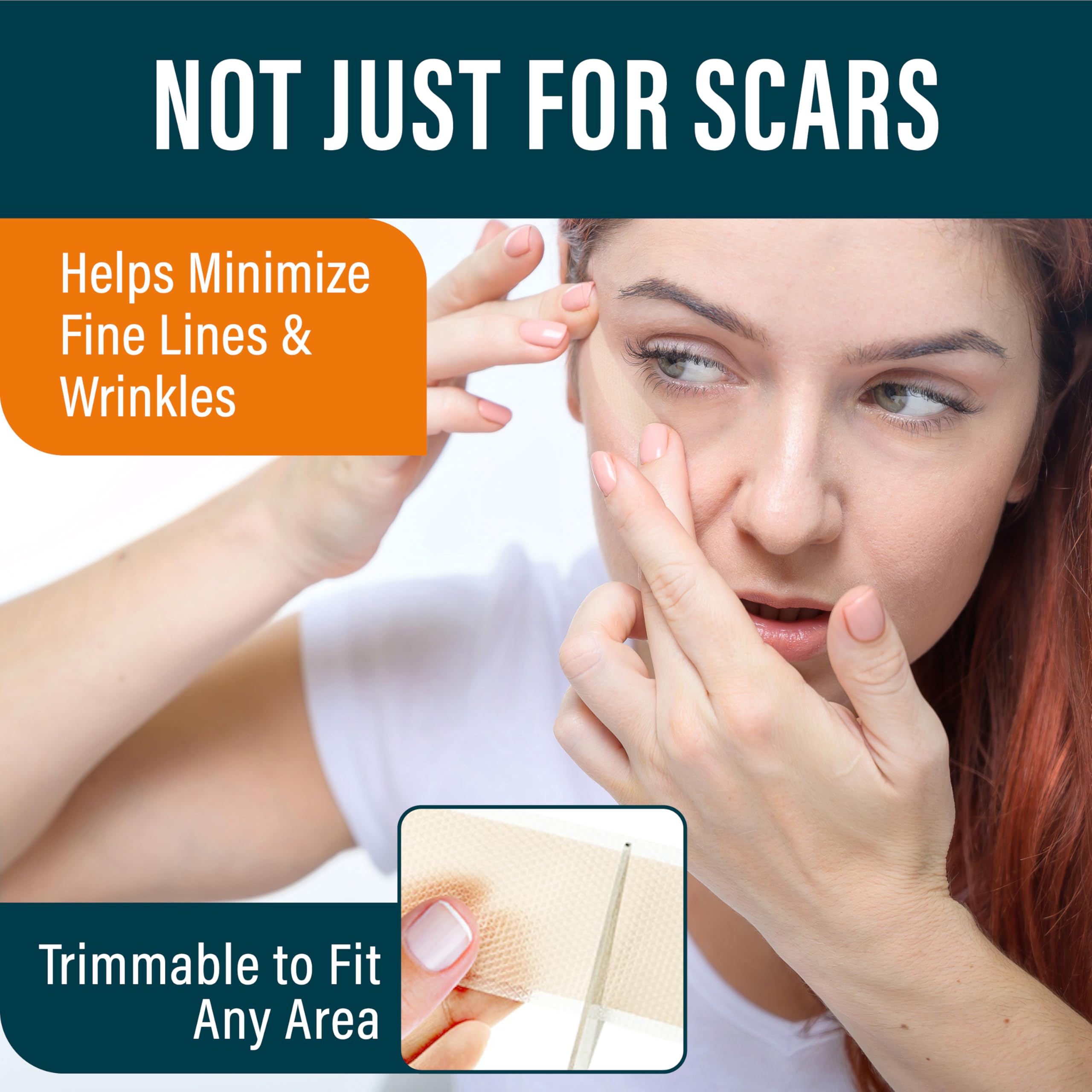 NUVADERMIS silicone scar sheet cut-to-fit for irregular scars