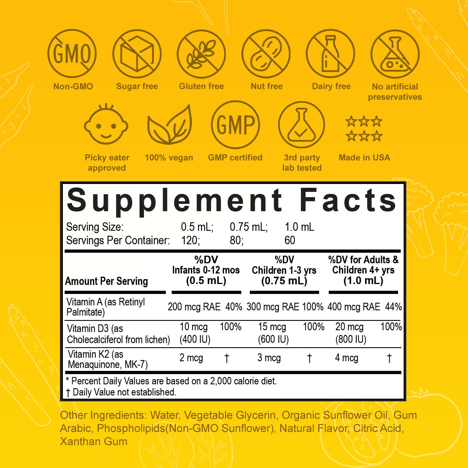 Nuvamin vegan, non-GMO, allergen-free formula label.