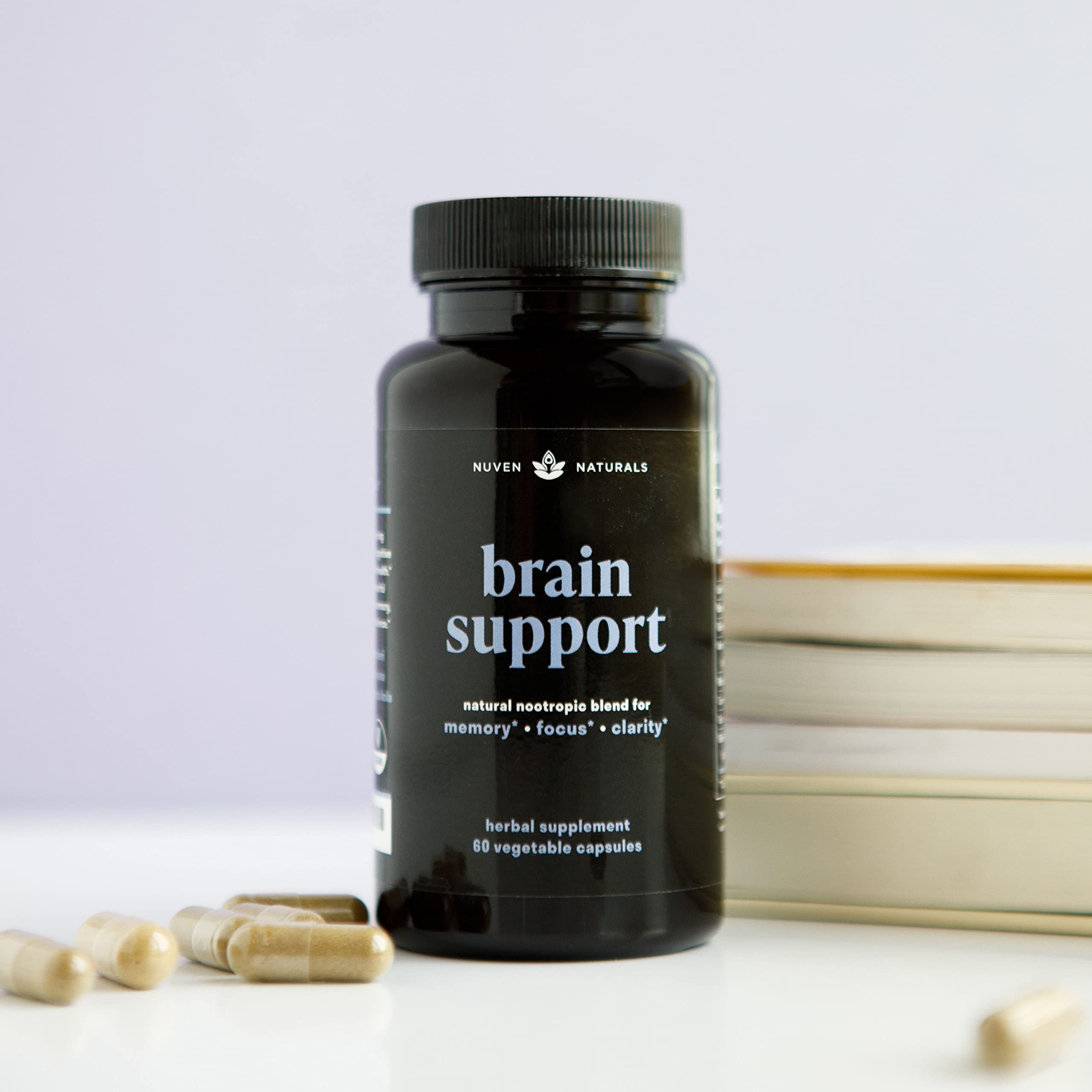 Nuven Naturals Ashwagandha root representing adaptogenic balance for calm focus.
