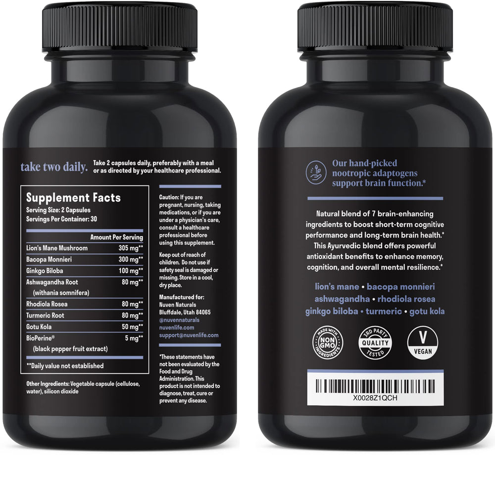 Nuven Naturals daily morning routine image suggests consistent cognitive support.