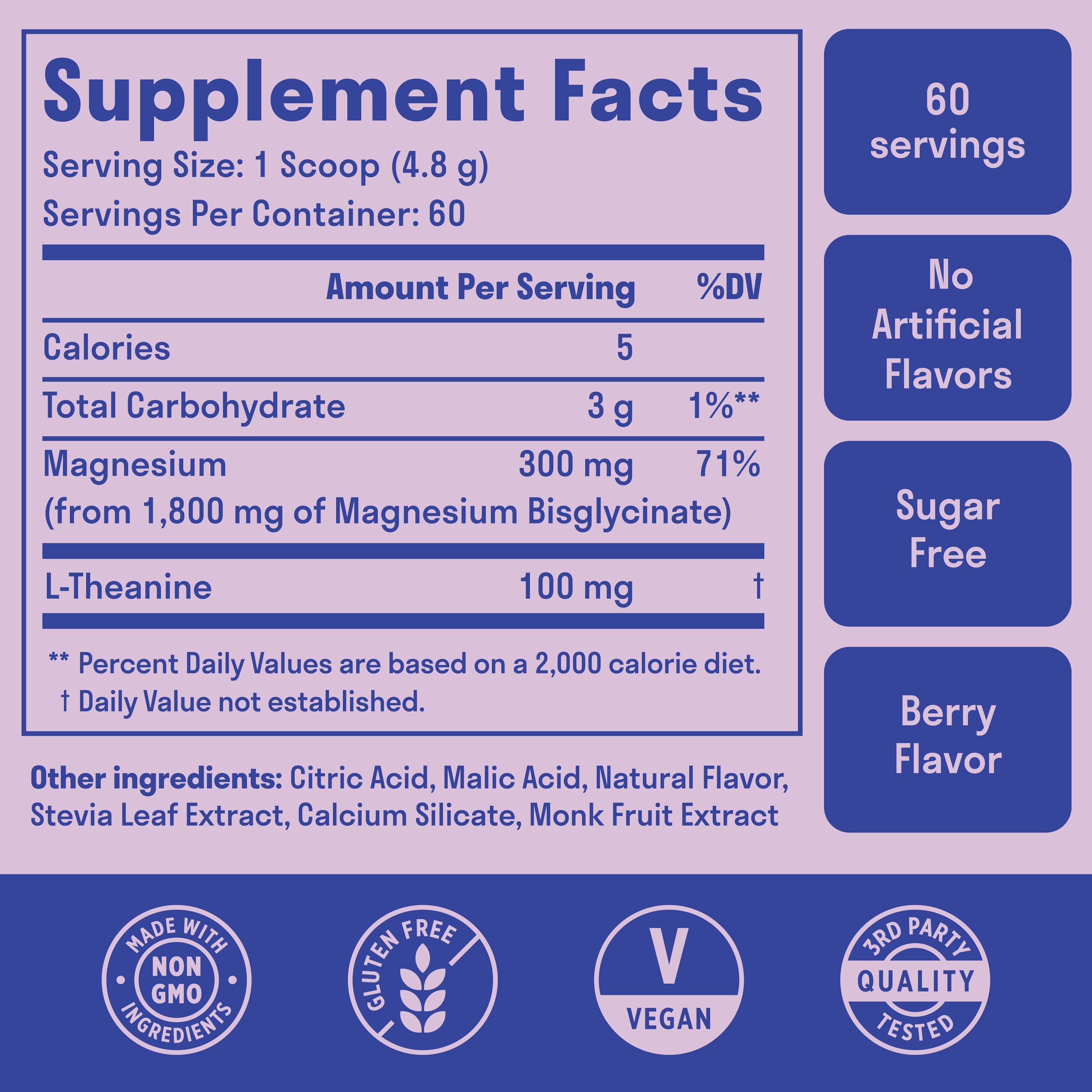 Nuven Naturals magnesium glycinate powder scoop for easy daily mixing.
