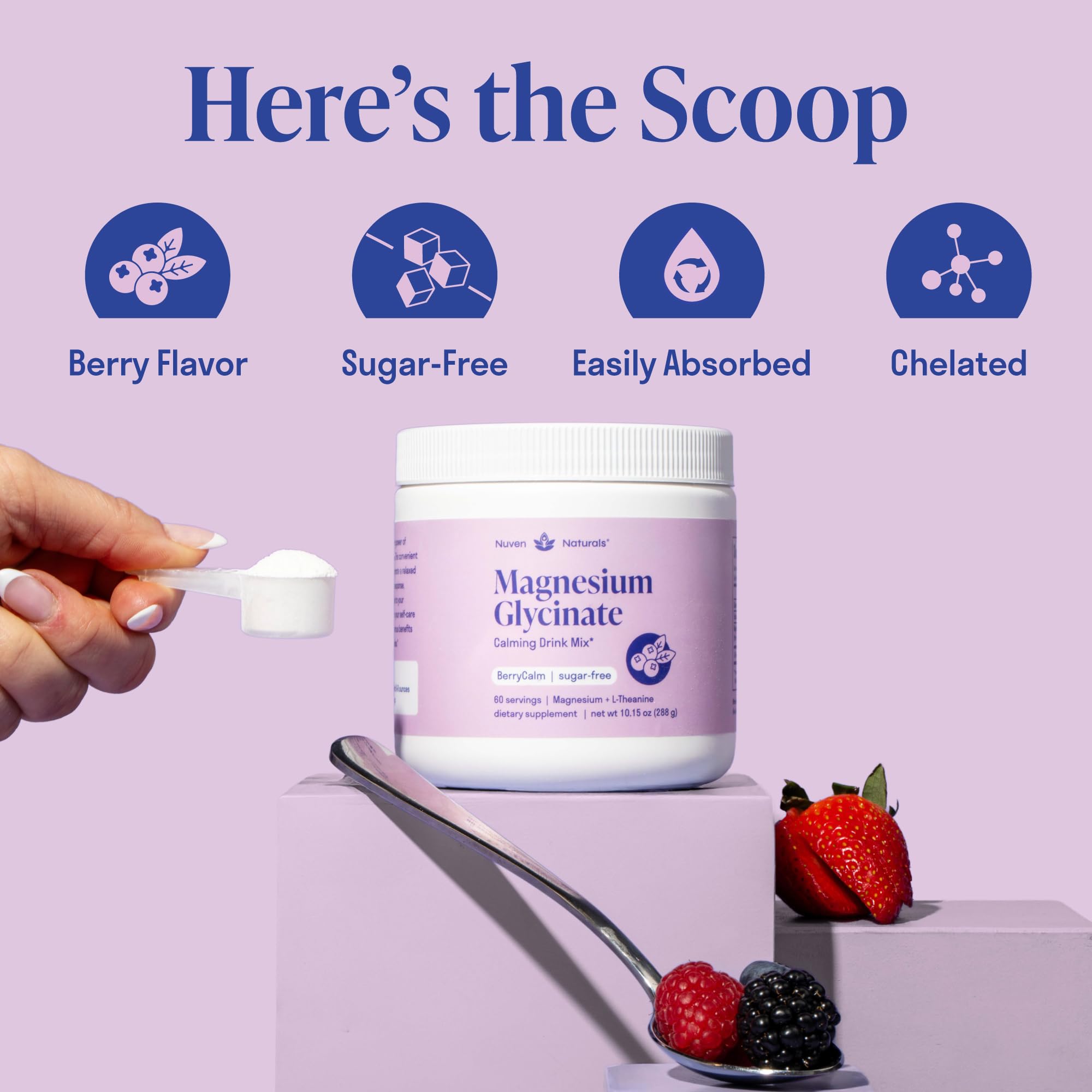 Nuven Naturals night-time sleep drink suggests a soothing bedtime option.