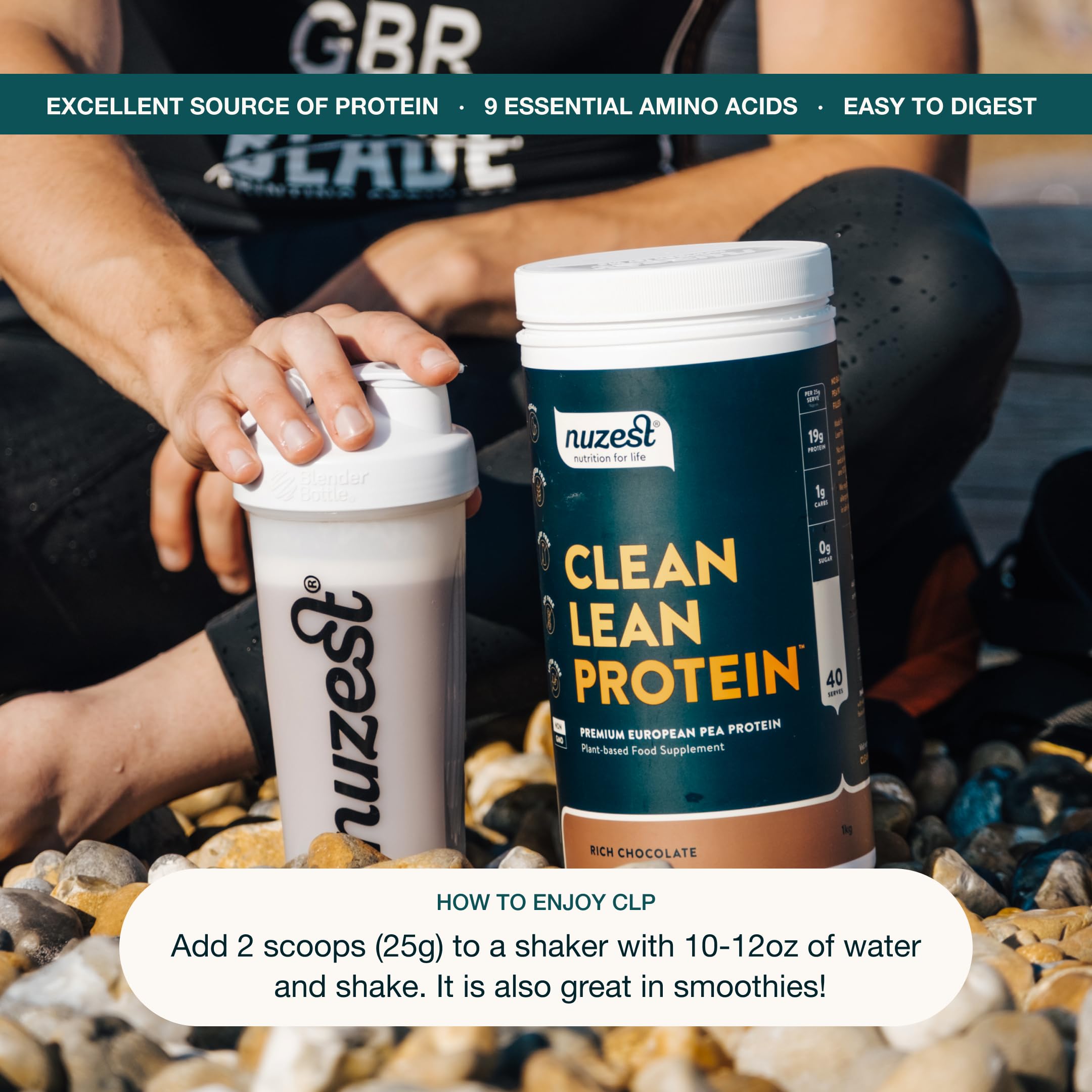 Nuzest 20g protein per serving emphasizes high bioavailability per shake.