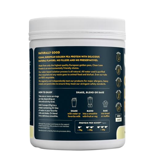 Nuzest clean lean protein bag with vanilla flavor emphasizes plant-based nutrition.