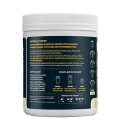 Nuzest clean lean protein bag with vanilla flavor emphasizes plant-based nutrition.