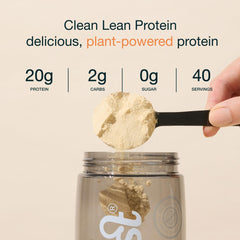Nuzest European golden peas ingredient highlights clean water-based isolation.