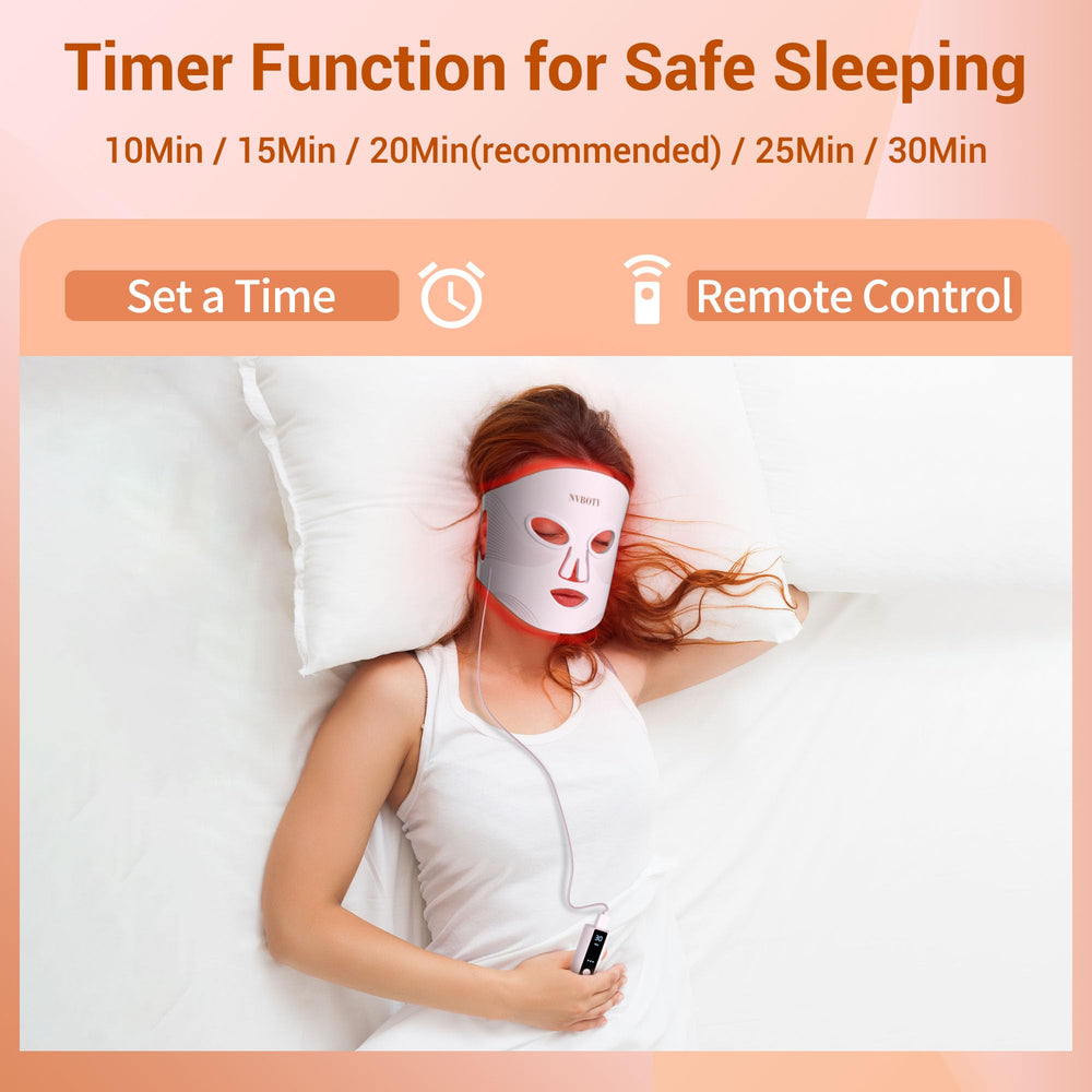 NVBOTY LED face mask travel setup for on-the-go skincare