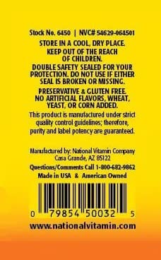 Nature's Blend gluten-free label indicating preservative-free composition