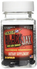 NVE Pharmaceuticals Stacker 2 Black Jax bottle ready for energy-boost routines