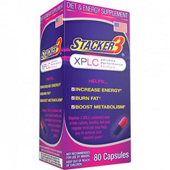 Close-up of Stacker 3 XPLC capsules for energy and focus.