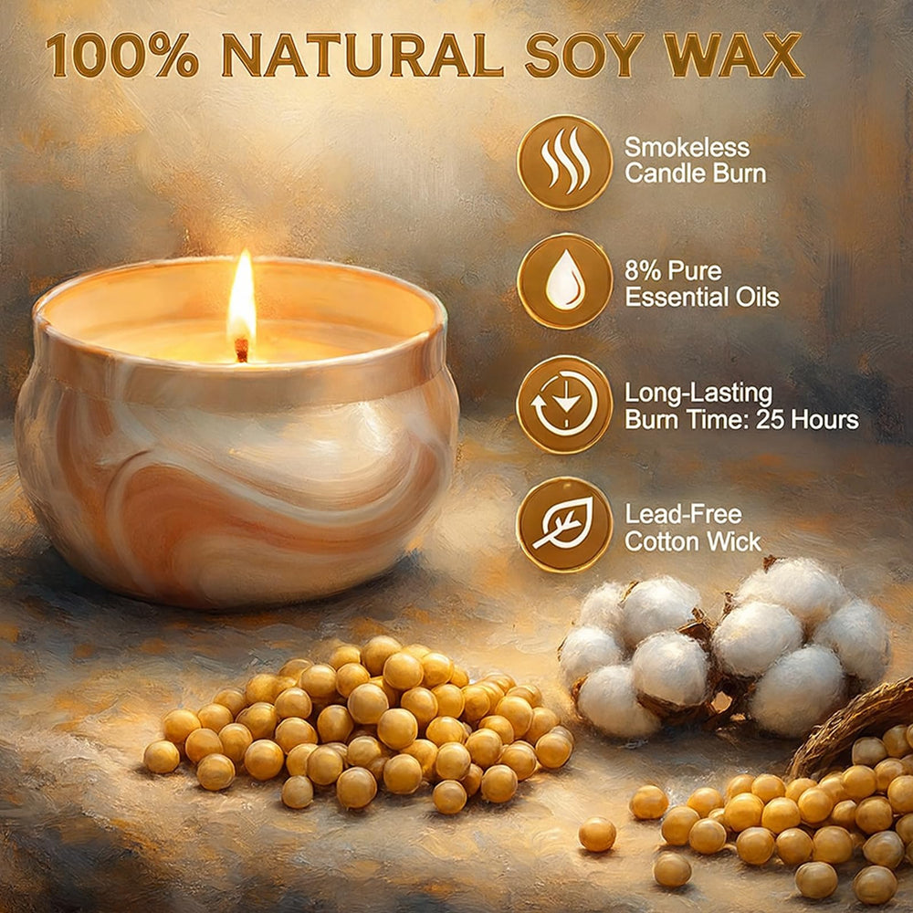 NVGCX Candles 8-Pack 8% French botanicals closeup, richer aroma and smoother scent throw.