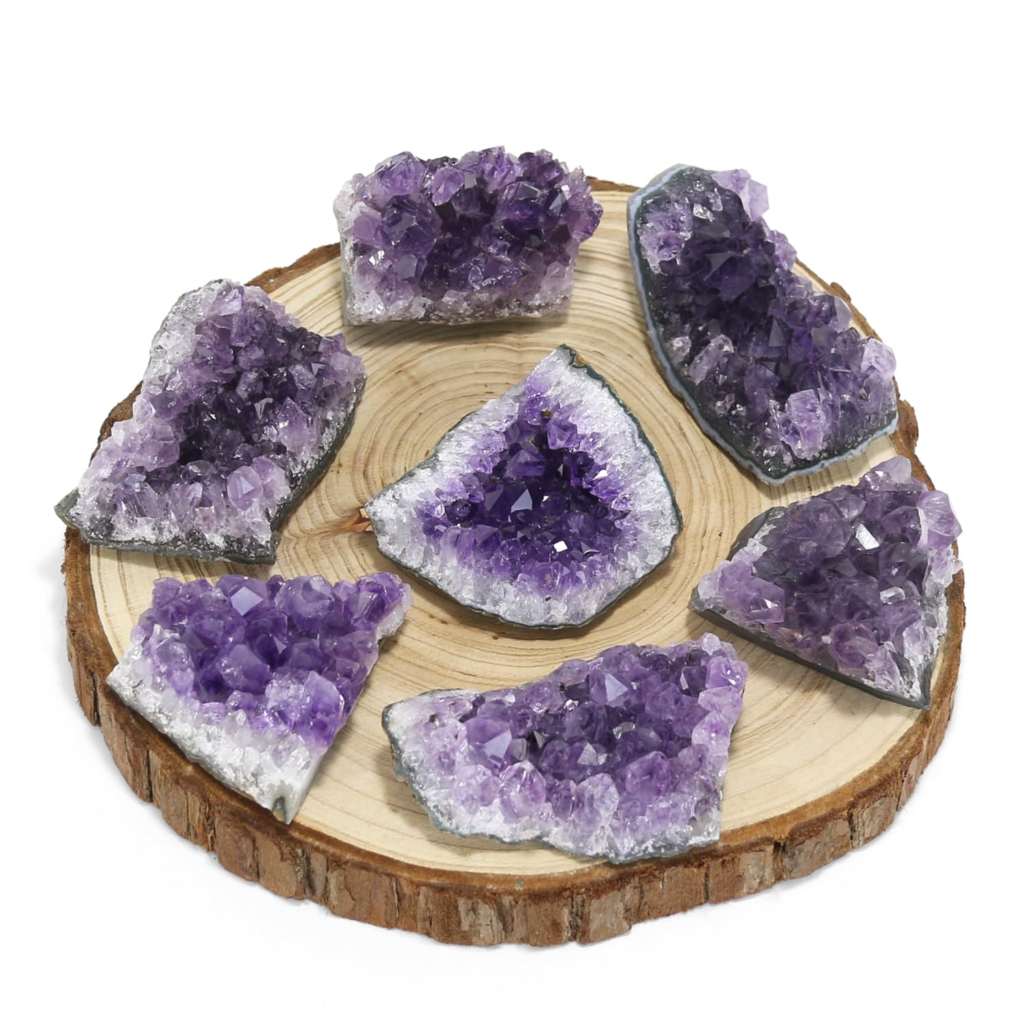 Nvzi amethyst bookcase display brings natural charm to a study or library.