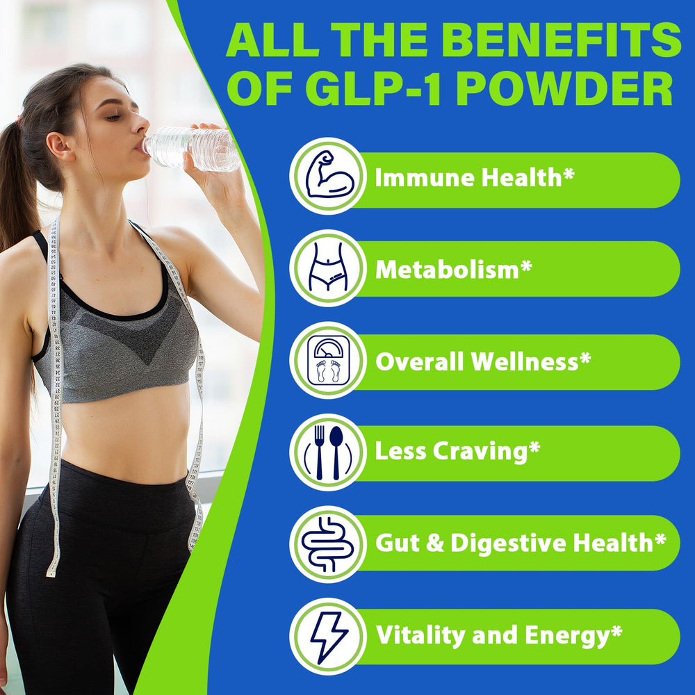 Nwiorte GLP-1 scoop-dispensing image suggests easy daily servings for busy lifestyles.