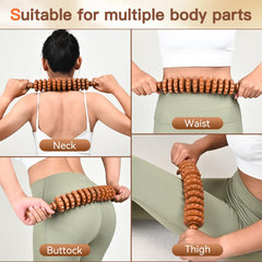 NXCYLW ergonomic wooden massage roller aids warm-up and recovery
