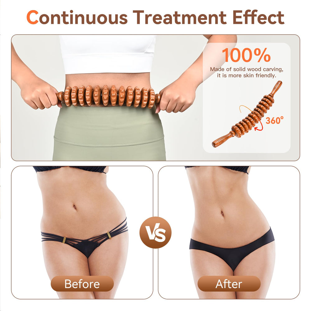 NXCYLW smooth wood surface provides skin-friendly self-massage