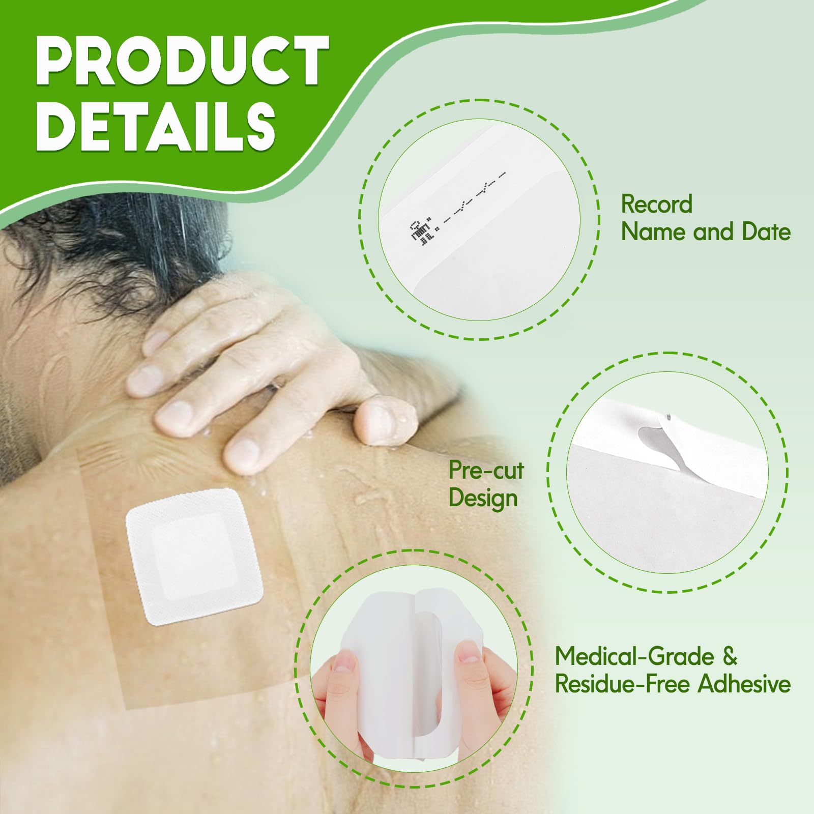 NXPPYY waterproof bandage provides shower protection during daily activities