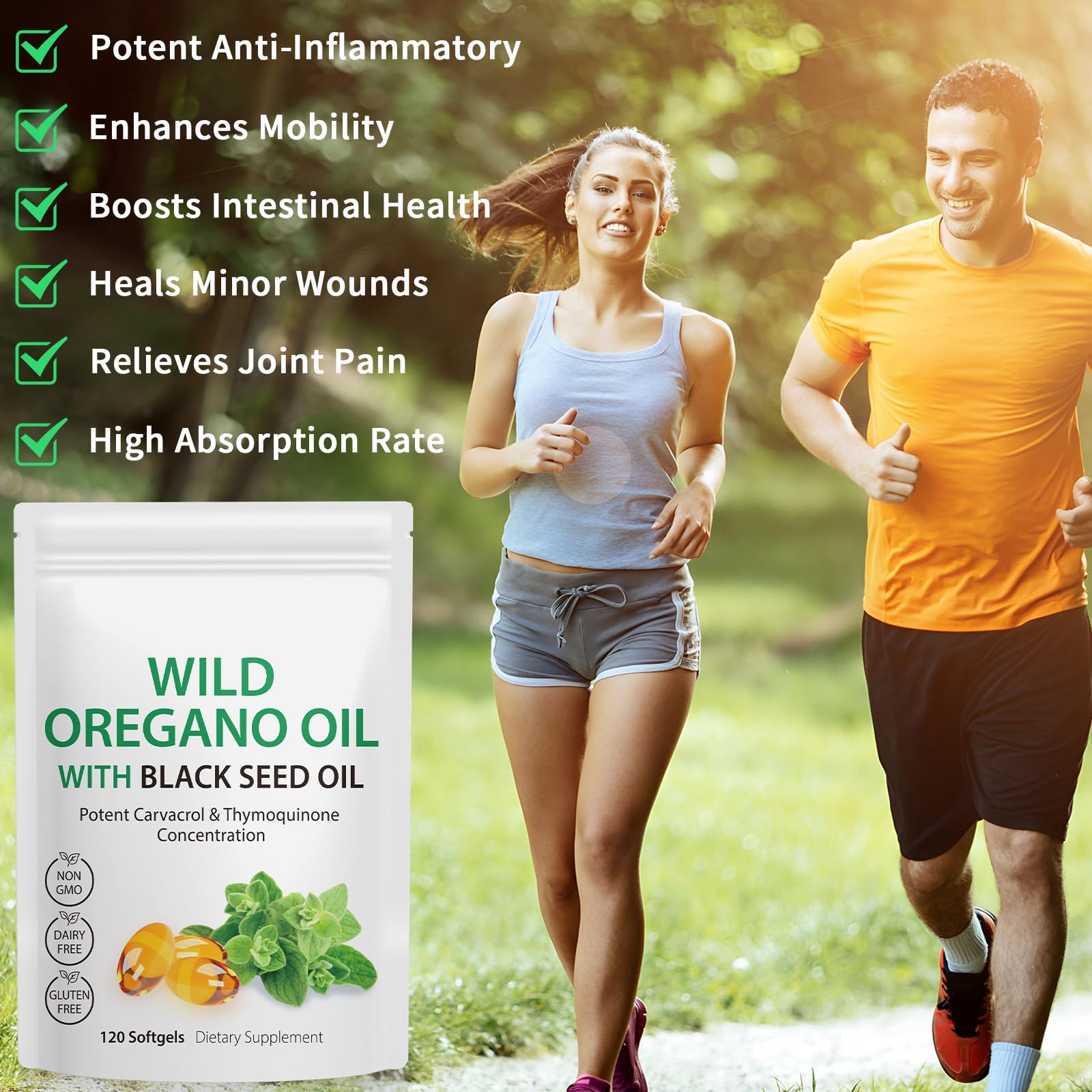 Nyloriaine respiratory support with oregano and black seed blend